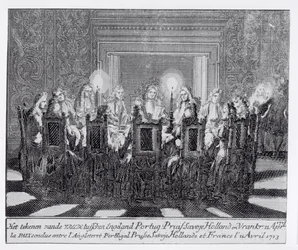 La firma del Trattato di Utrecht l